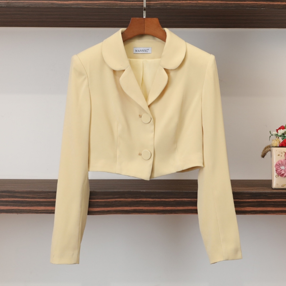 💛Chanel style Yellow Blazer Jacket And Straight Skirt Set💛 - Picture 4 of 9